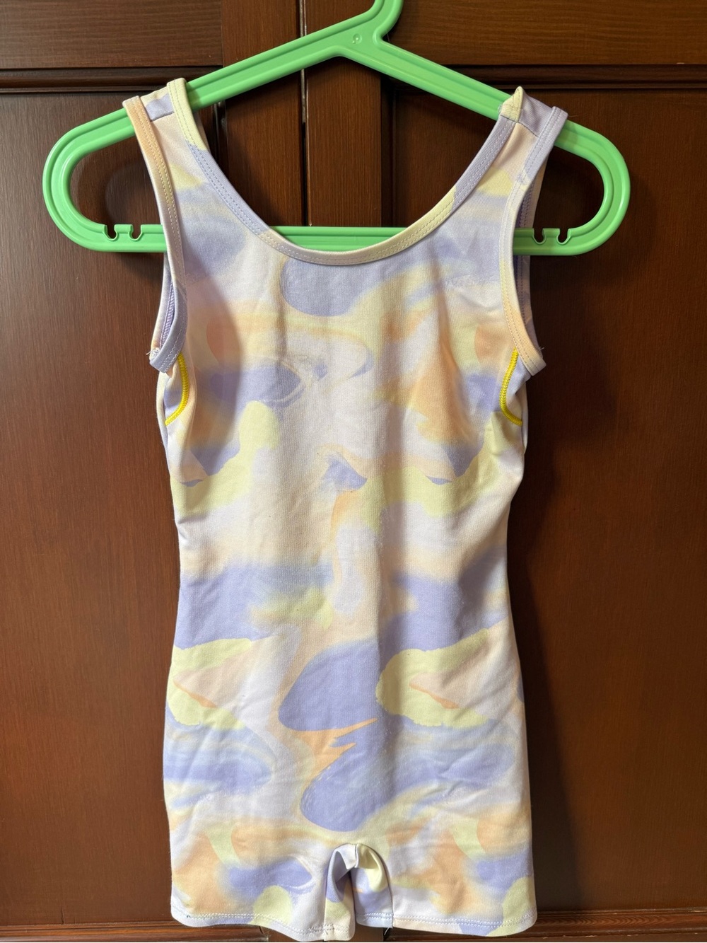Cat & Jack Pastel Purple and Yellow Girls One-Piece Gymnastics Leotard